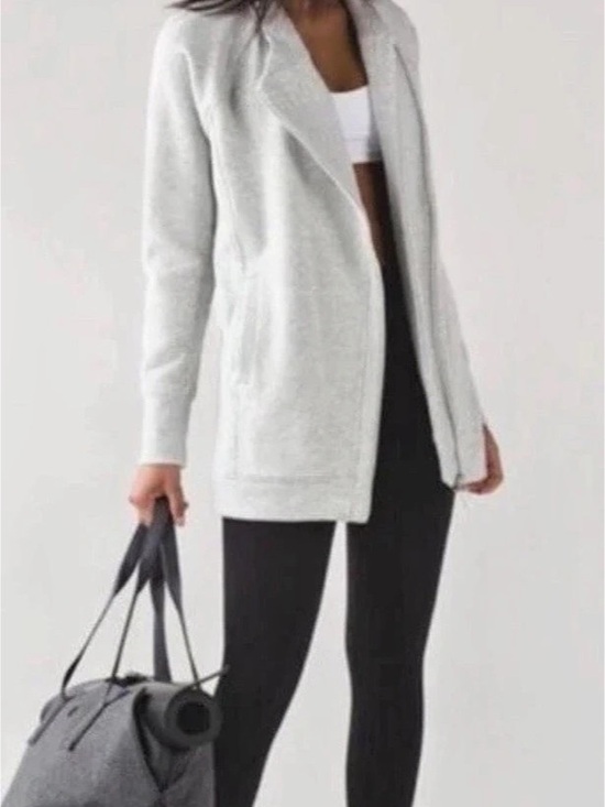 lululemon athletica Sweaters - Lululemon Back to It Jacket Gray Size 6